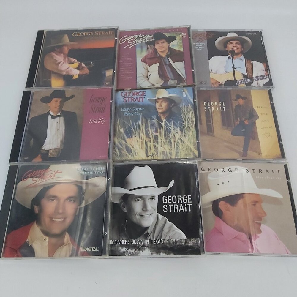 George Strait Music Lot of 9 Audio CDs Cases in Good Condition